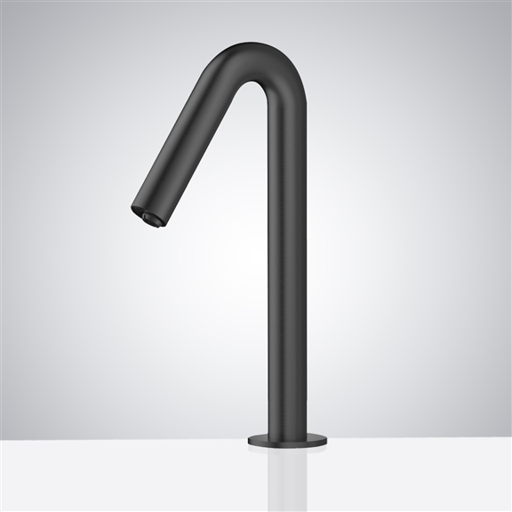 Public Restroom Commercial Hands Free Touchless Sensor Faucet In Matte Black